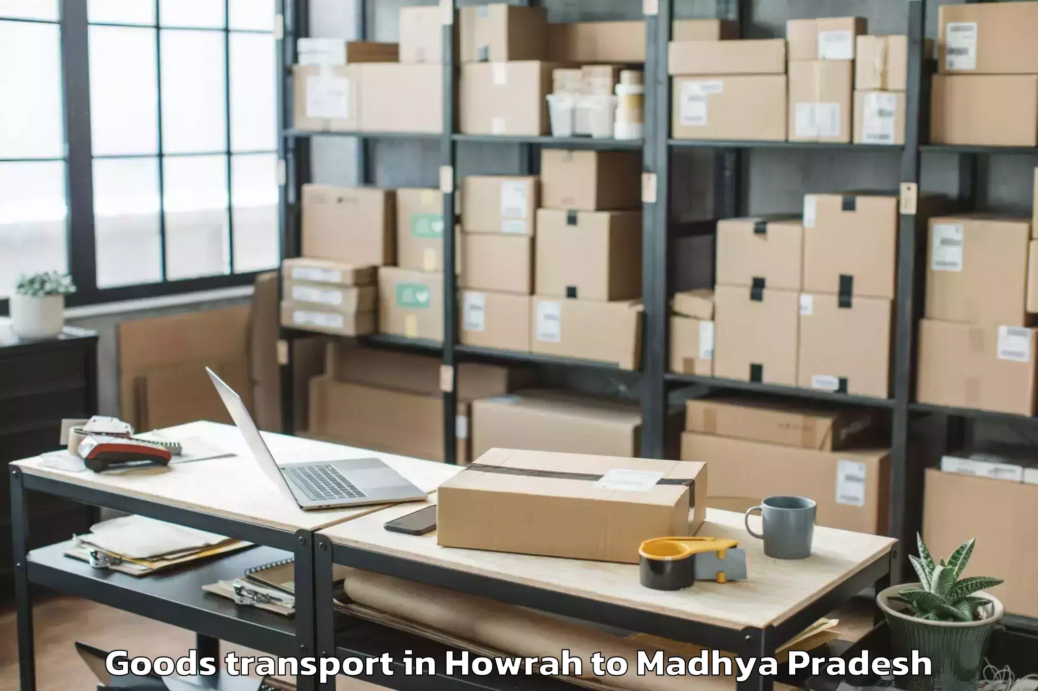 Book Howrah to Jabera Goods Transport Online